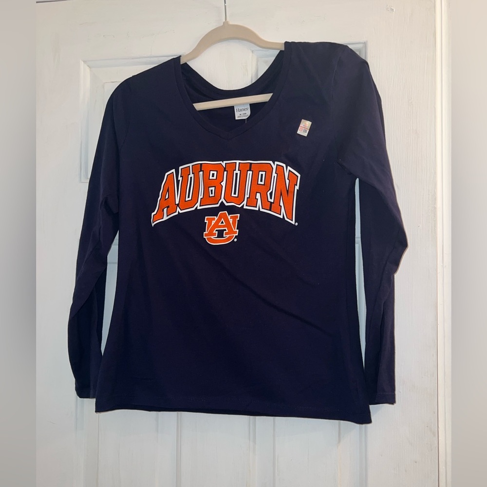 Size small U of A university of Auburn college football navy orange long sleeve